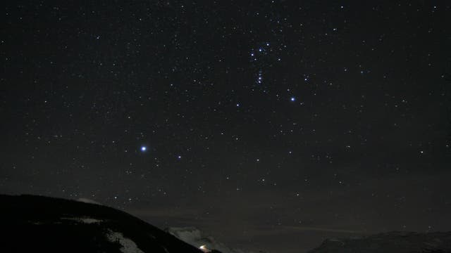 Orion und Canis Major