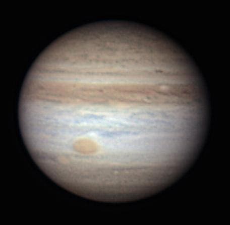 Jupiter mit großem roten Fleck am 21.7.2010