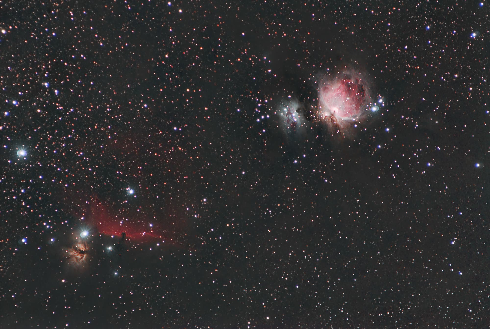 Großer Orionnebel und Pferdekopfnebel