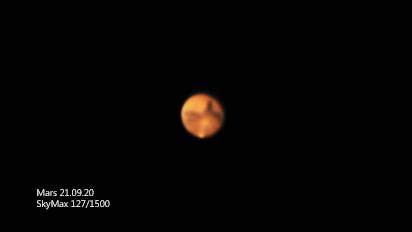 Mars am 21. September 2020