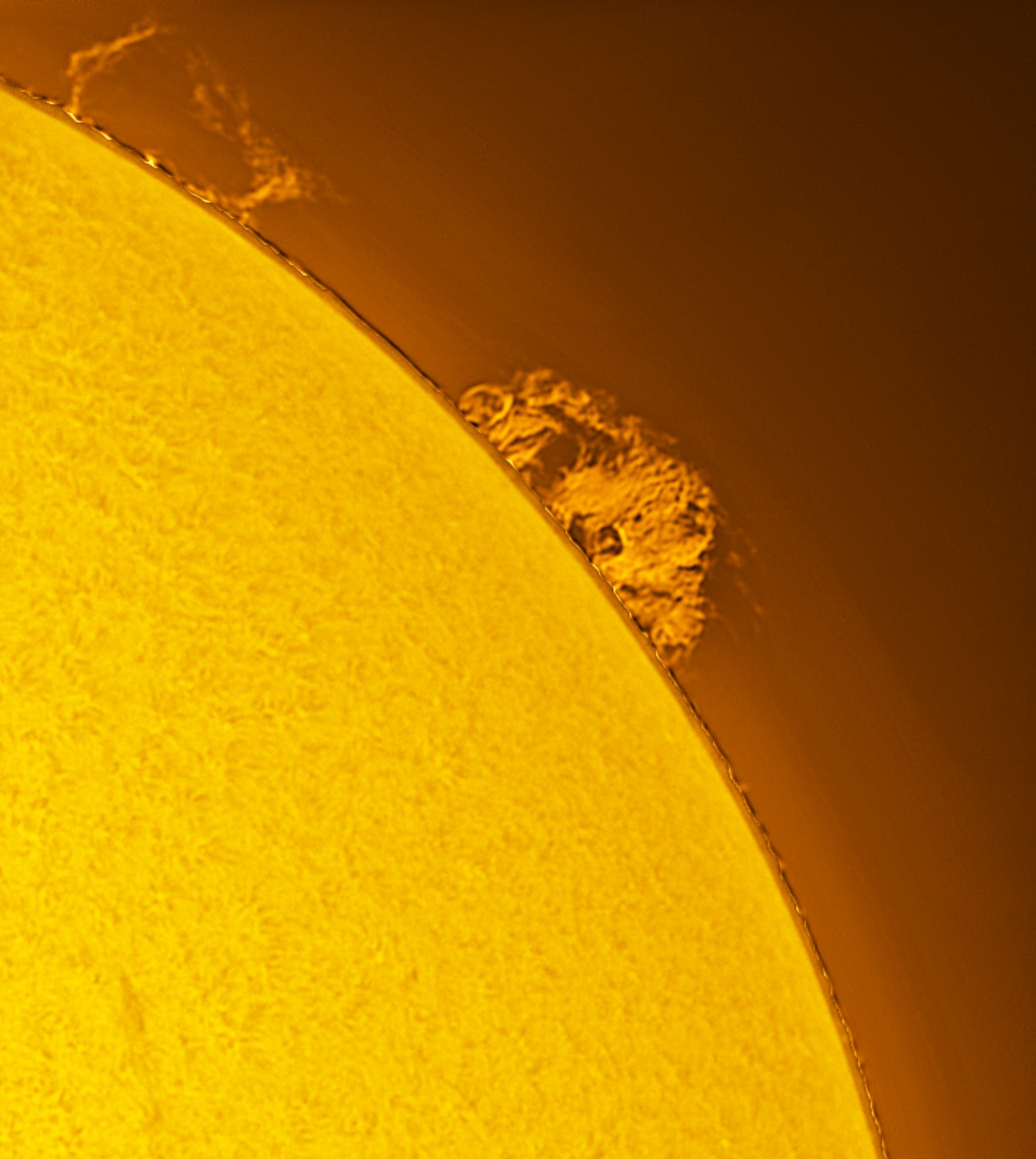 Sonnenprotuberanz am 23. Februar 2021