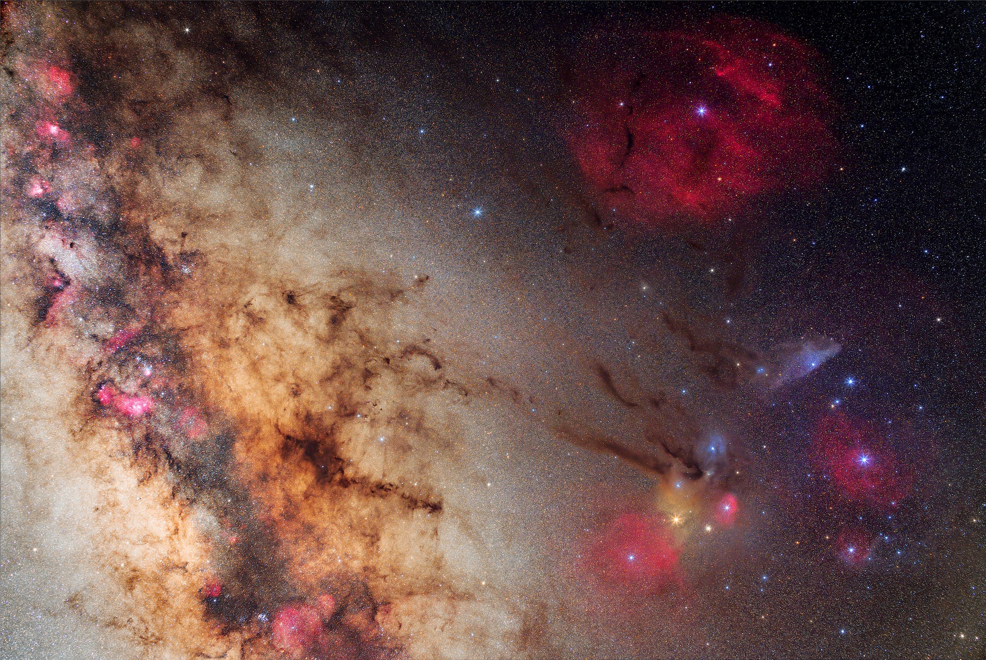 Galaktisches Zentrum und Rho Ophiuchi-Komplex