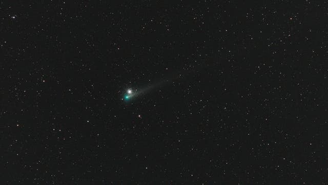 Komet Leonard und Messier 3
