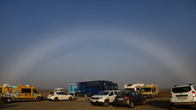 Der Nebelbogen in Jökulsarlon-Island