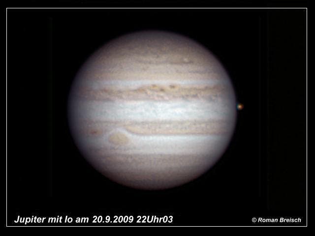 Jupiter mit Io am 20.9.2009