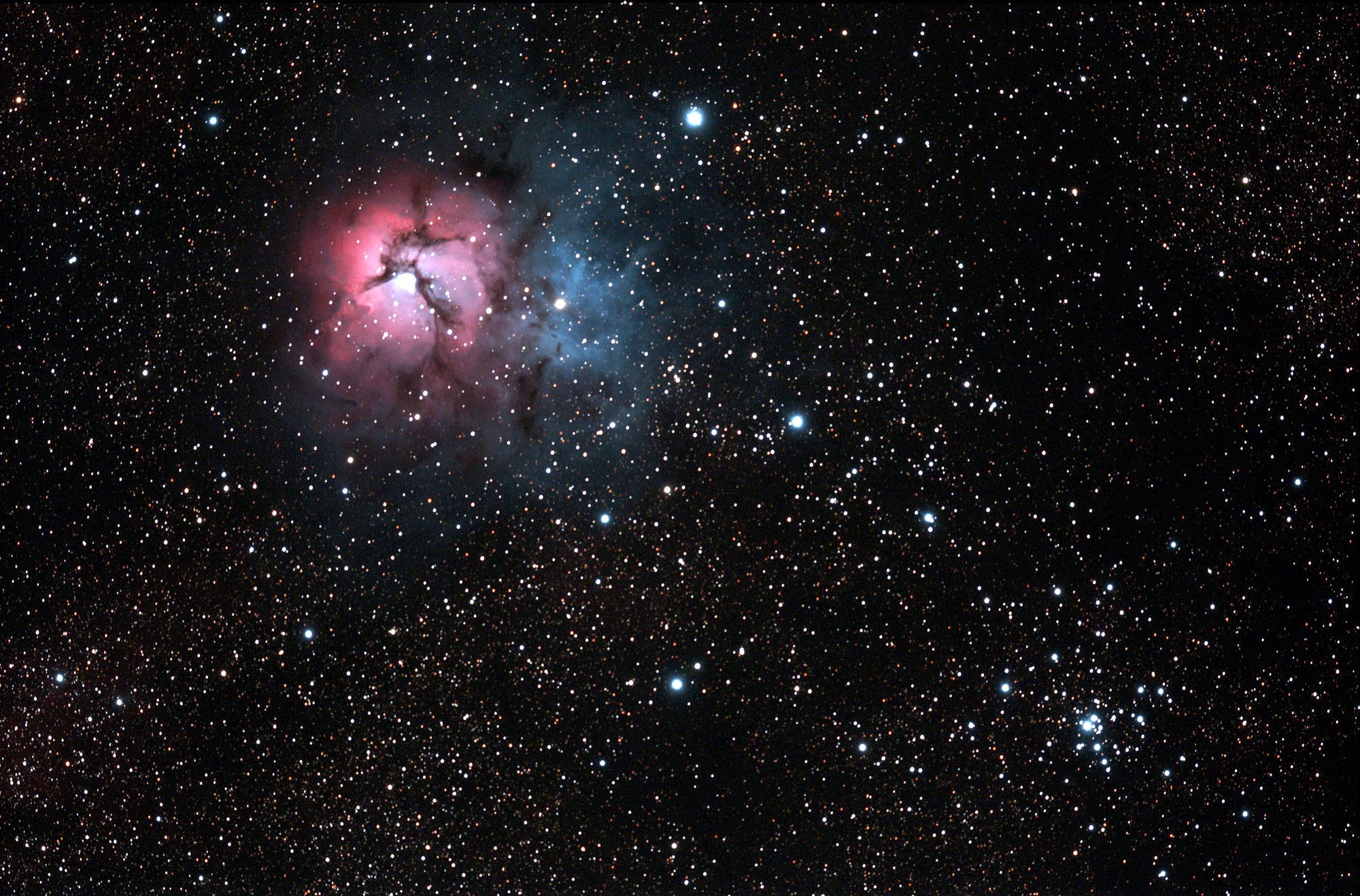 M 20 und M 21 in Sagittarius