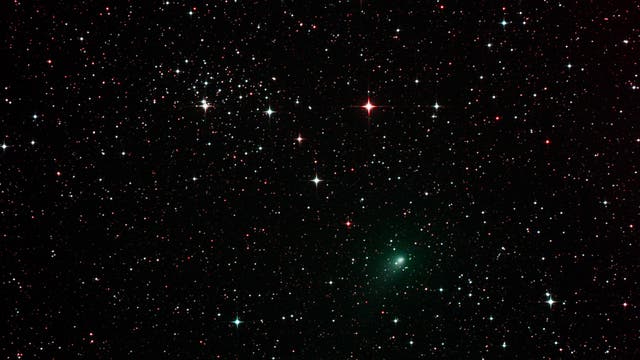 NGC 957 + Komet Panstarrs am 21. Januar 2020 um 23:02 Uhr MEZ