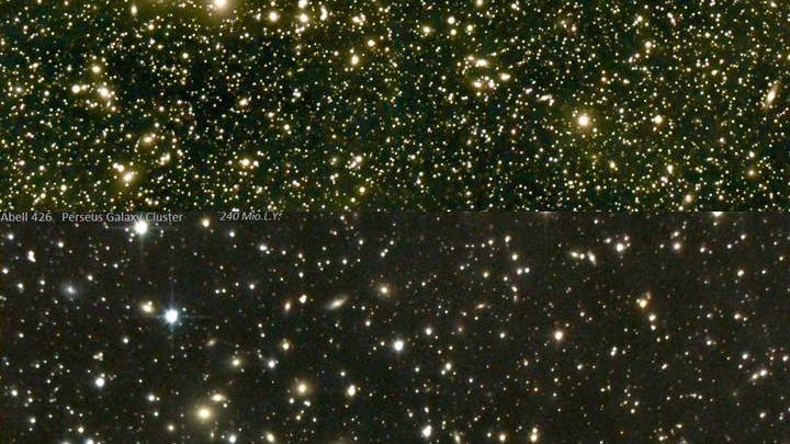 Abell 426 im Sternbild Perseus - Vergleich