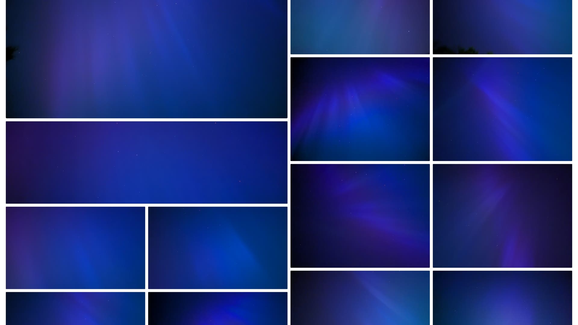 Blaue Polarlichter im Mai 2024 über Harsewinkel (NRW)