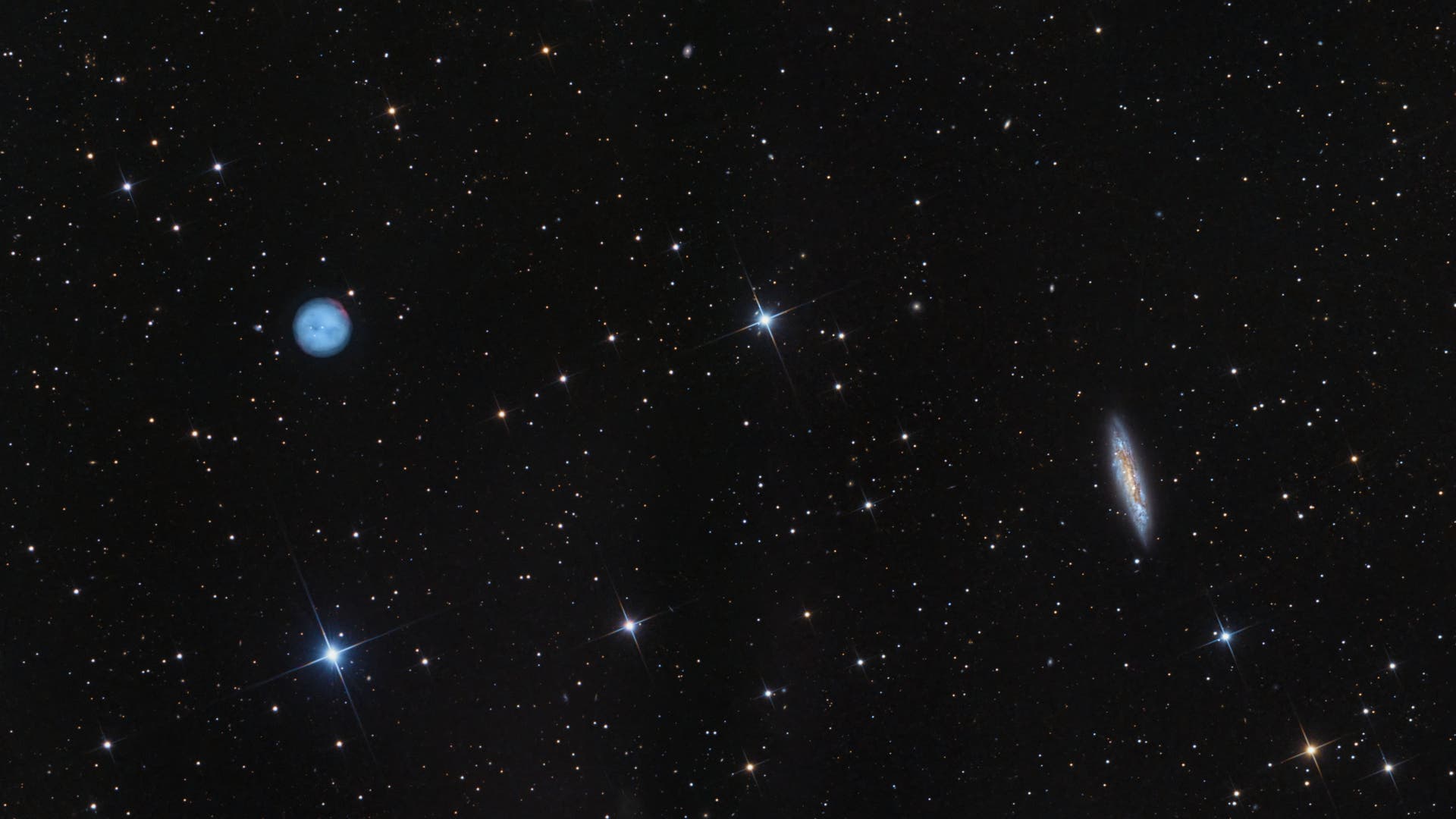 Messier 97 und Messier 108 Spektrum der Wissenschaft