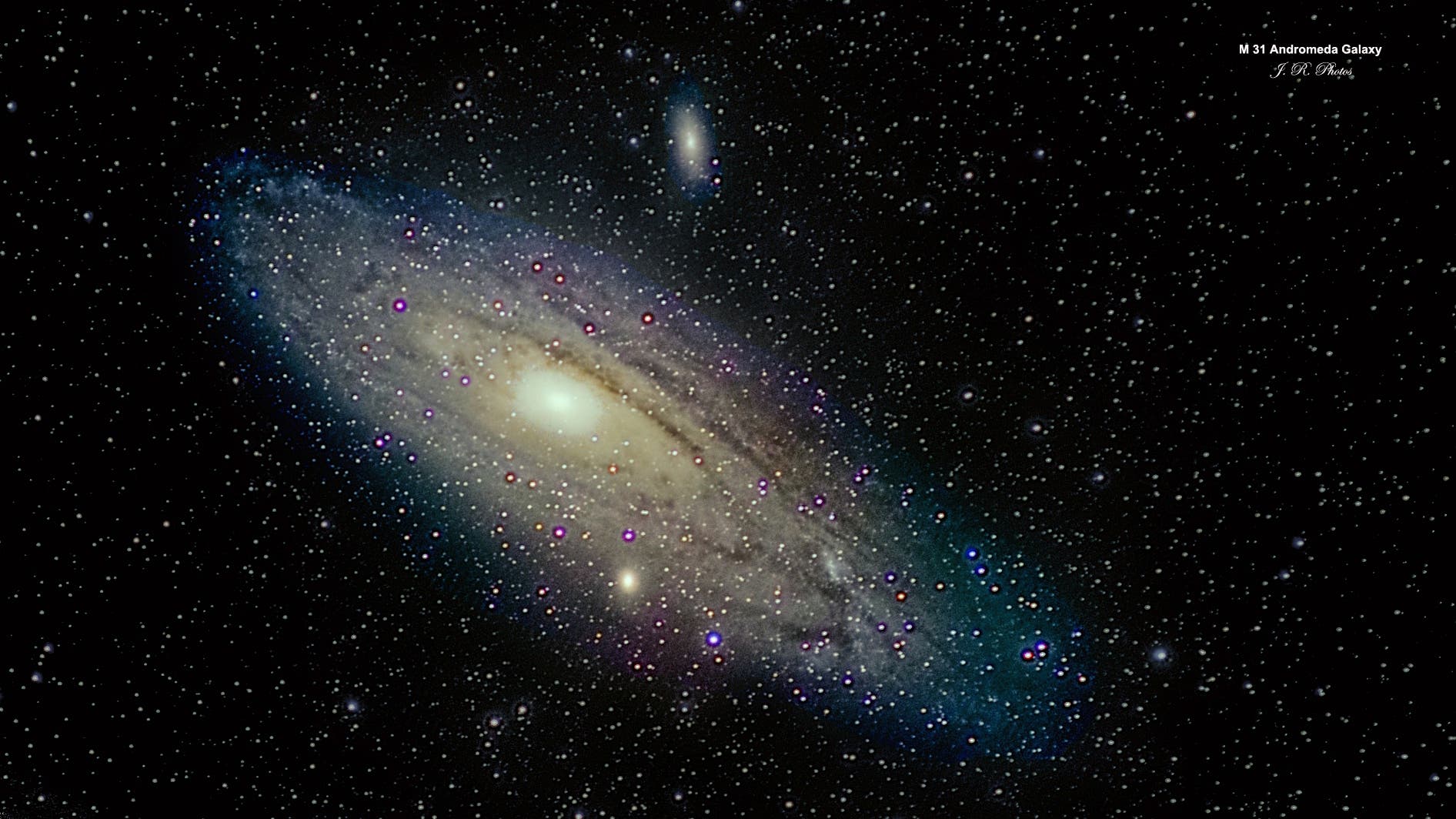 Messier 31 Andromeda Galaxie Groß Spektrum Der Wissenschaft