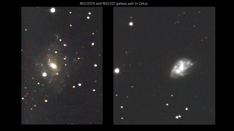 NGC 337/337A – Ein interessantes Galaxienpaar im Walfisch (2)