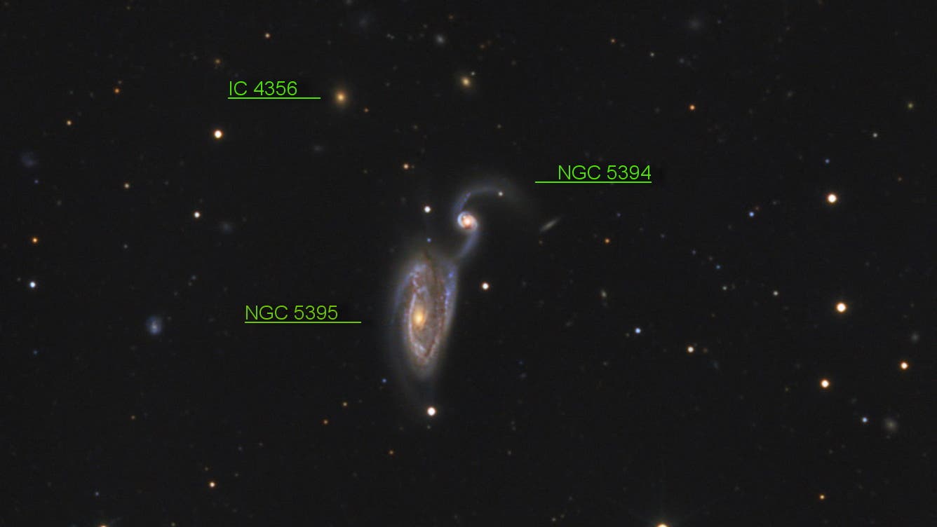 Arp 84 (NGC 5394/5395) Objekte Spektrum der Wissenschaft