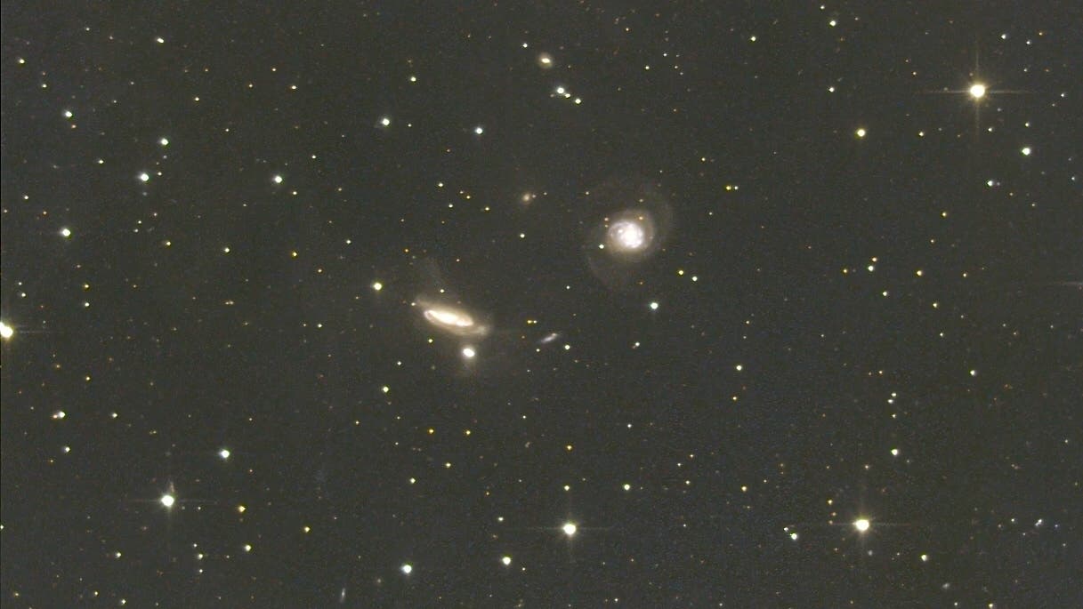 NGC 7769 und das wechselwirkende Paar NGC 7770/7771 im Pegasus