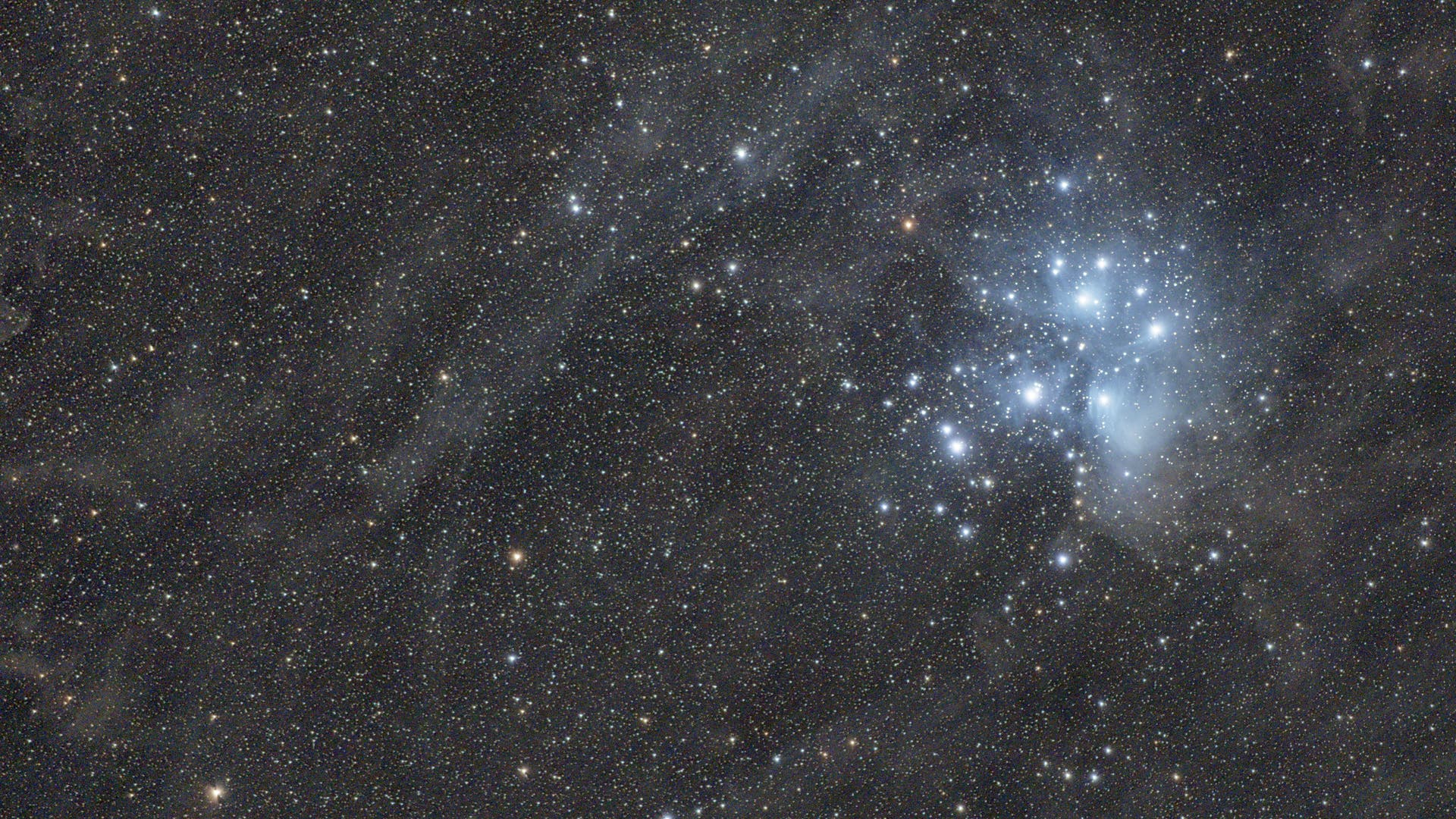 Plejaden am 25. Dezember 2021 Spektrum der Wissenschaft