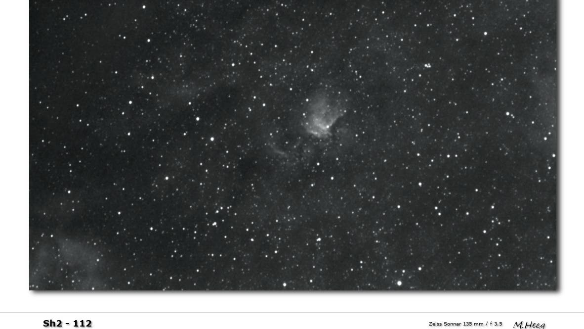 Sh2-112 H-alpha nebula region in the constellation Cygnus