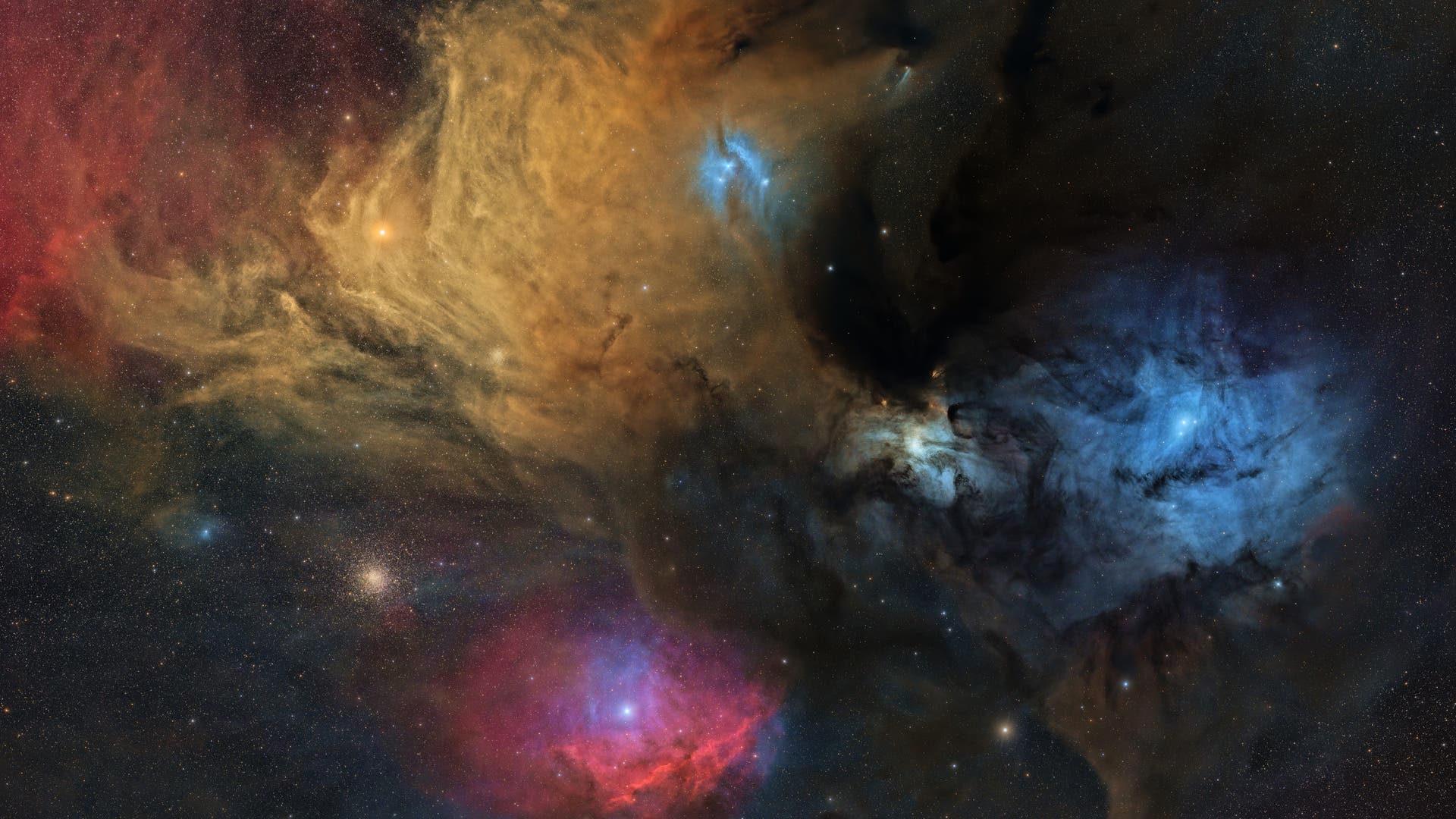 Rho Ophiuchi Farben und Staub Spektrum der Wissenschaft