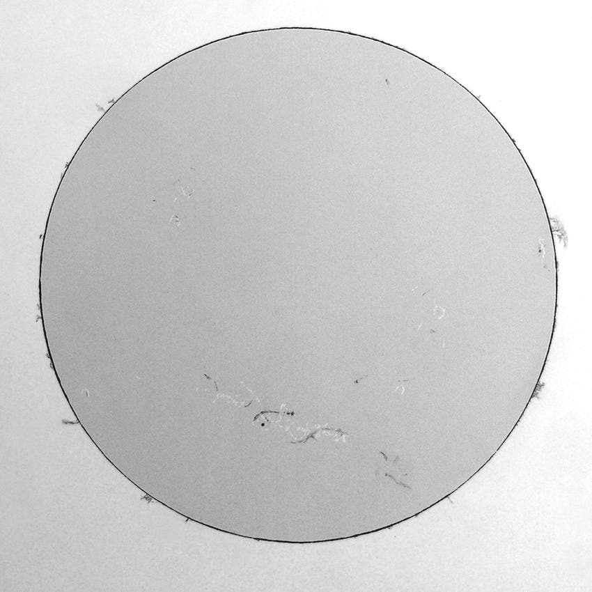 H-alpha-Sonnenzeichnung vom 3.3.2011