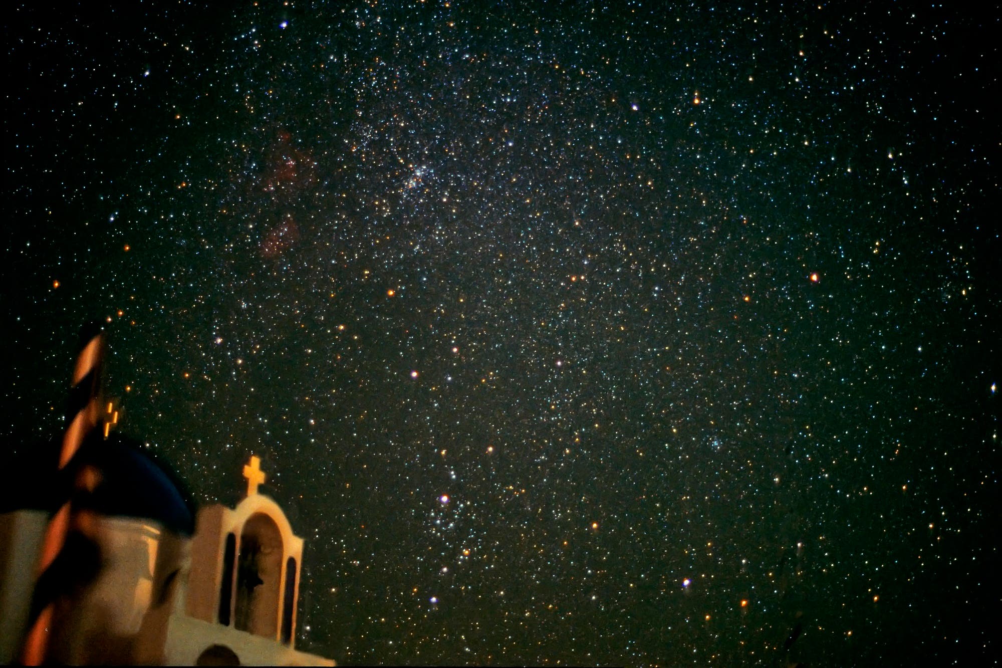 Sterne über Santorin