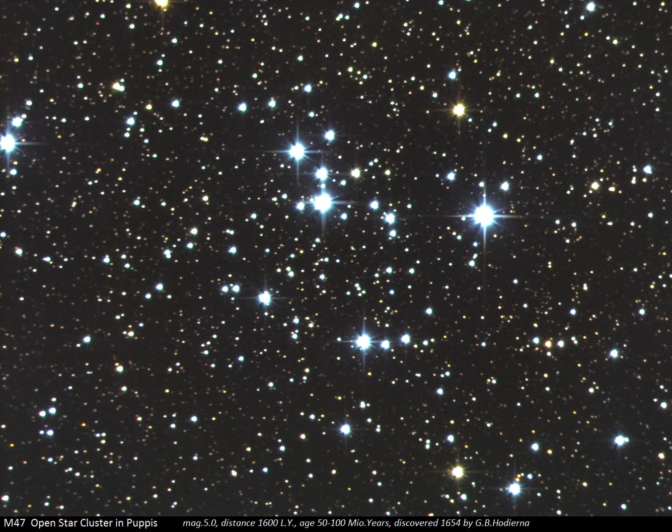Messier 47 - offener Sternhaufen in Puppis