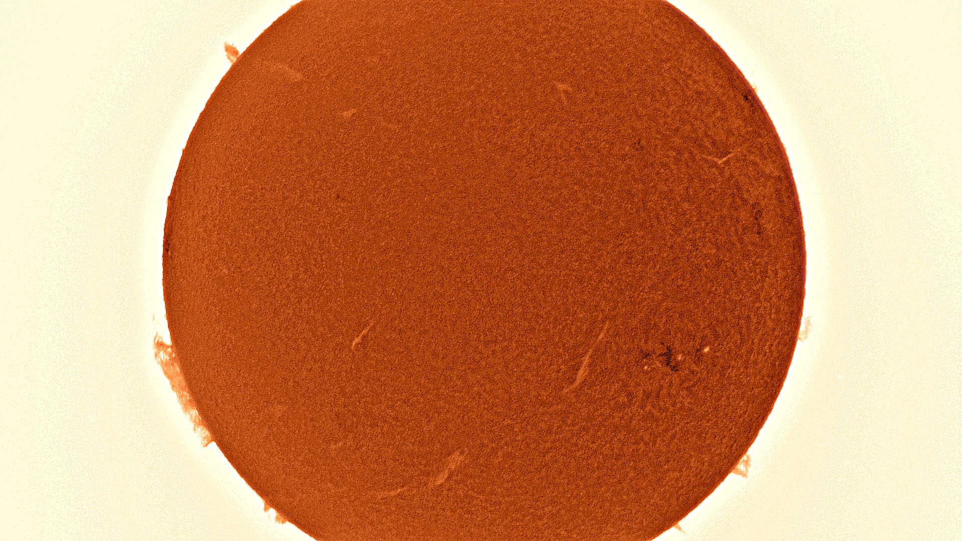 Eindrucksvolle Protuberanz