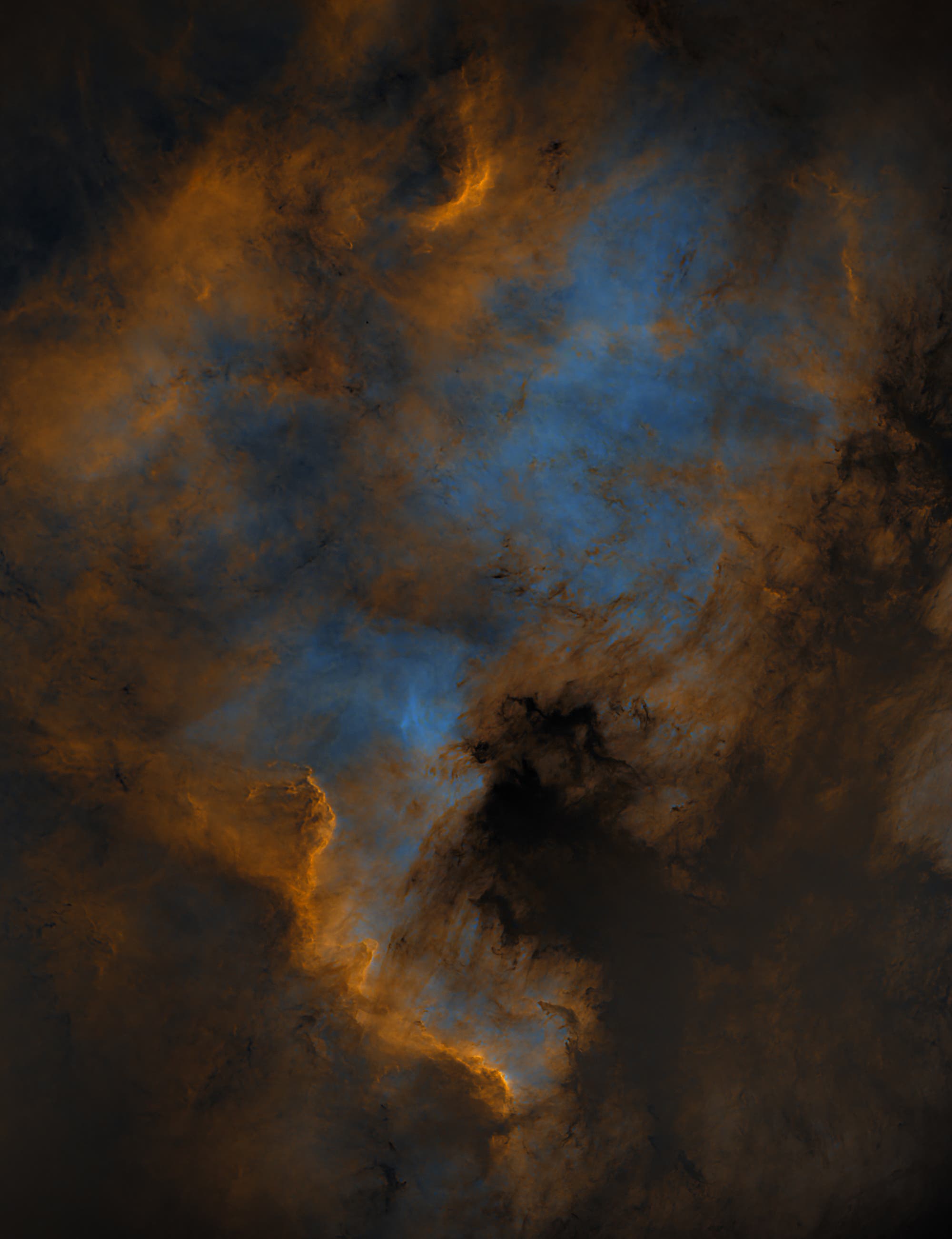 Nordamerikanebel in Hubble-Farben