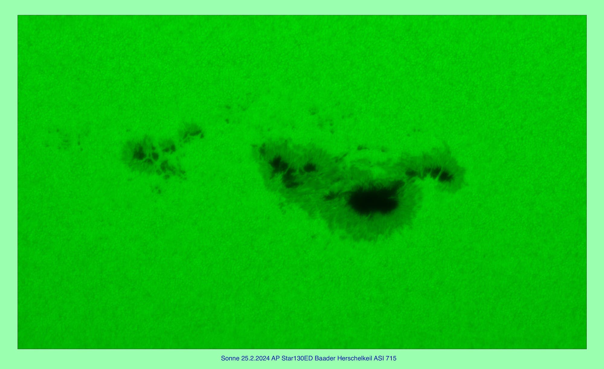 Große Sonnenfleckengruppe am 25.02.2024