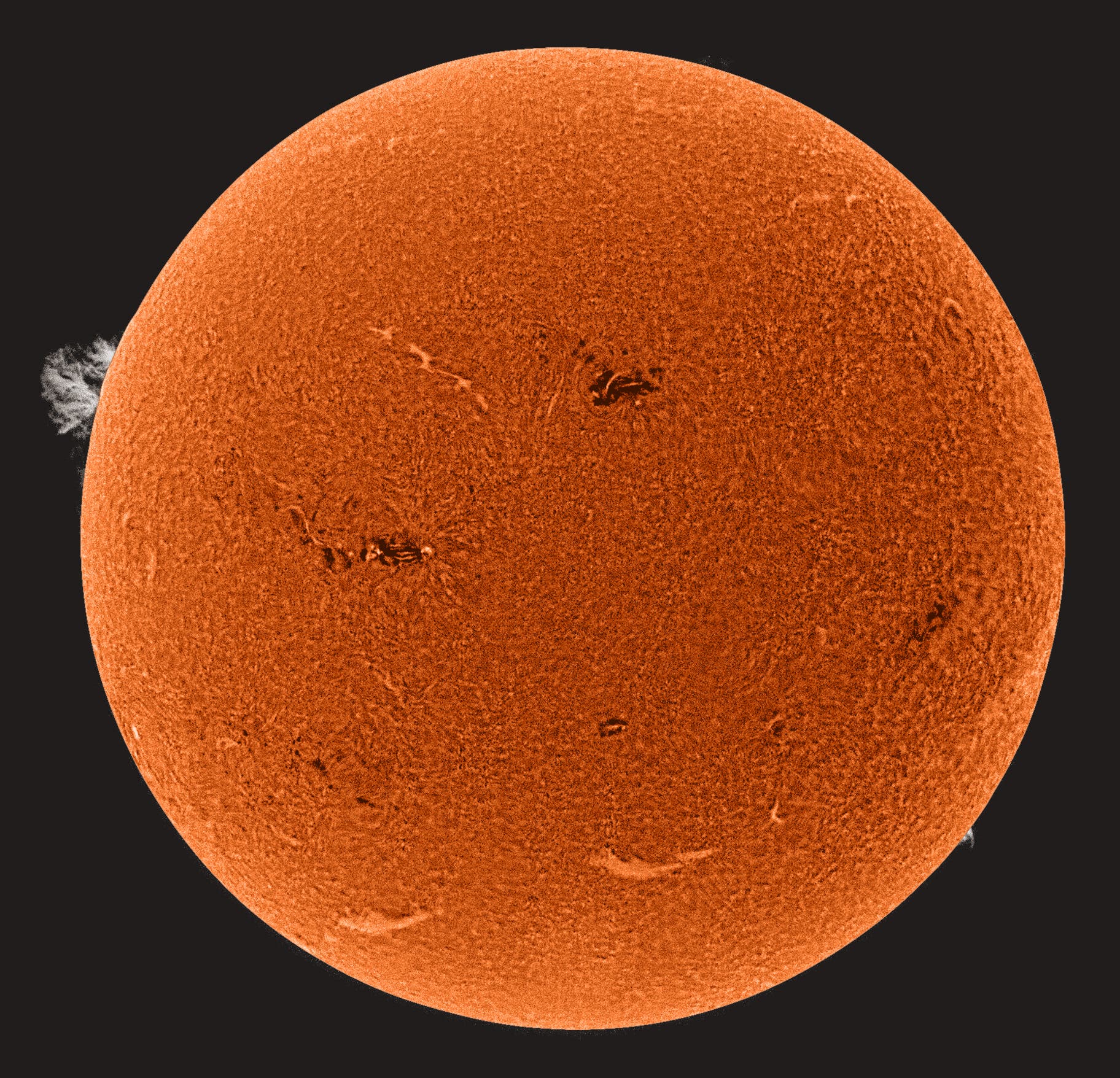 Protuberanz am 12. Oktober 2025