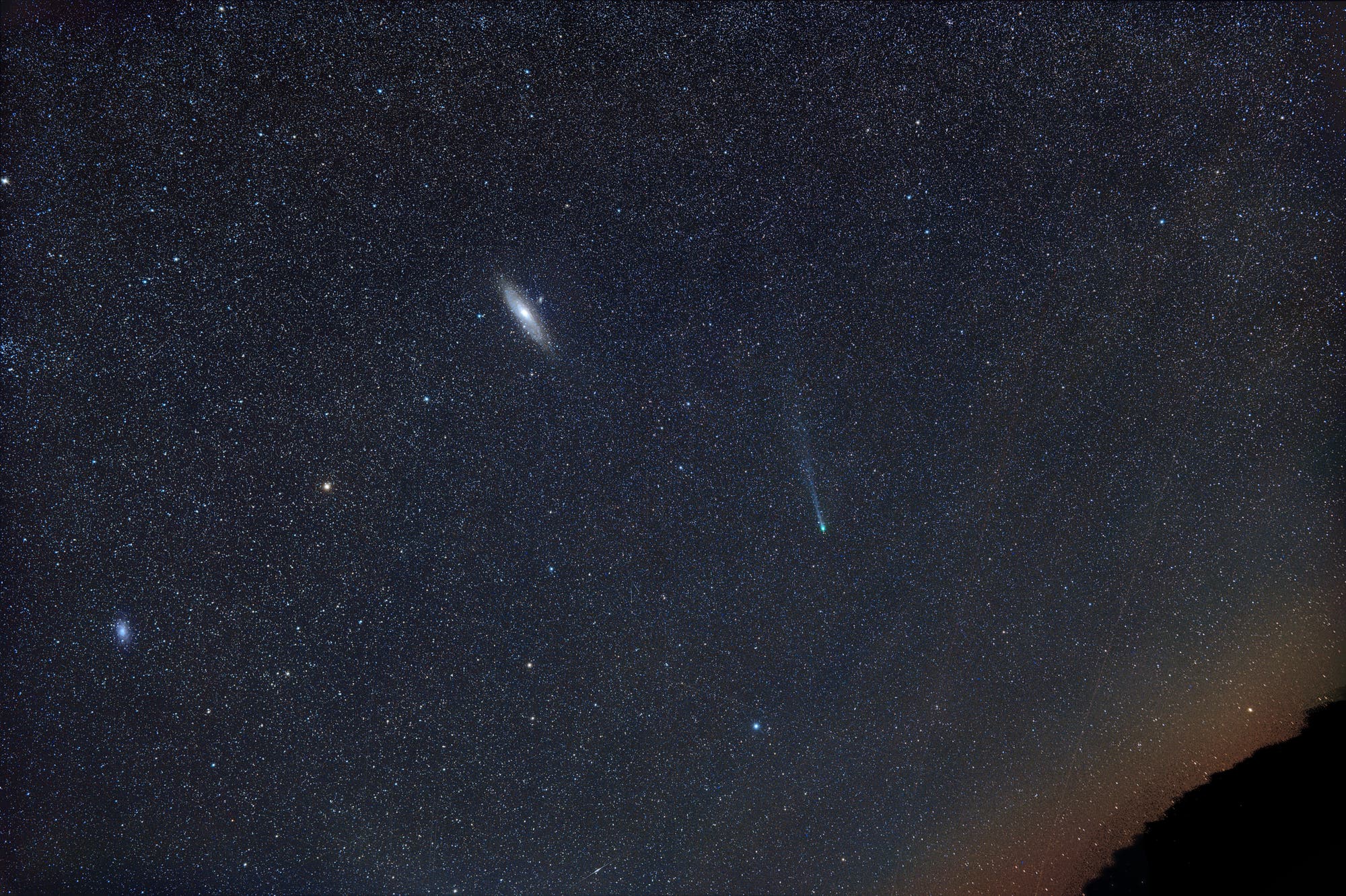 12P/Pons-Brooks nahe der Andromeda-Galaxie