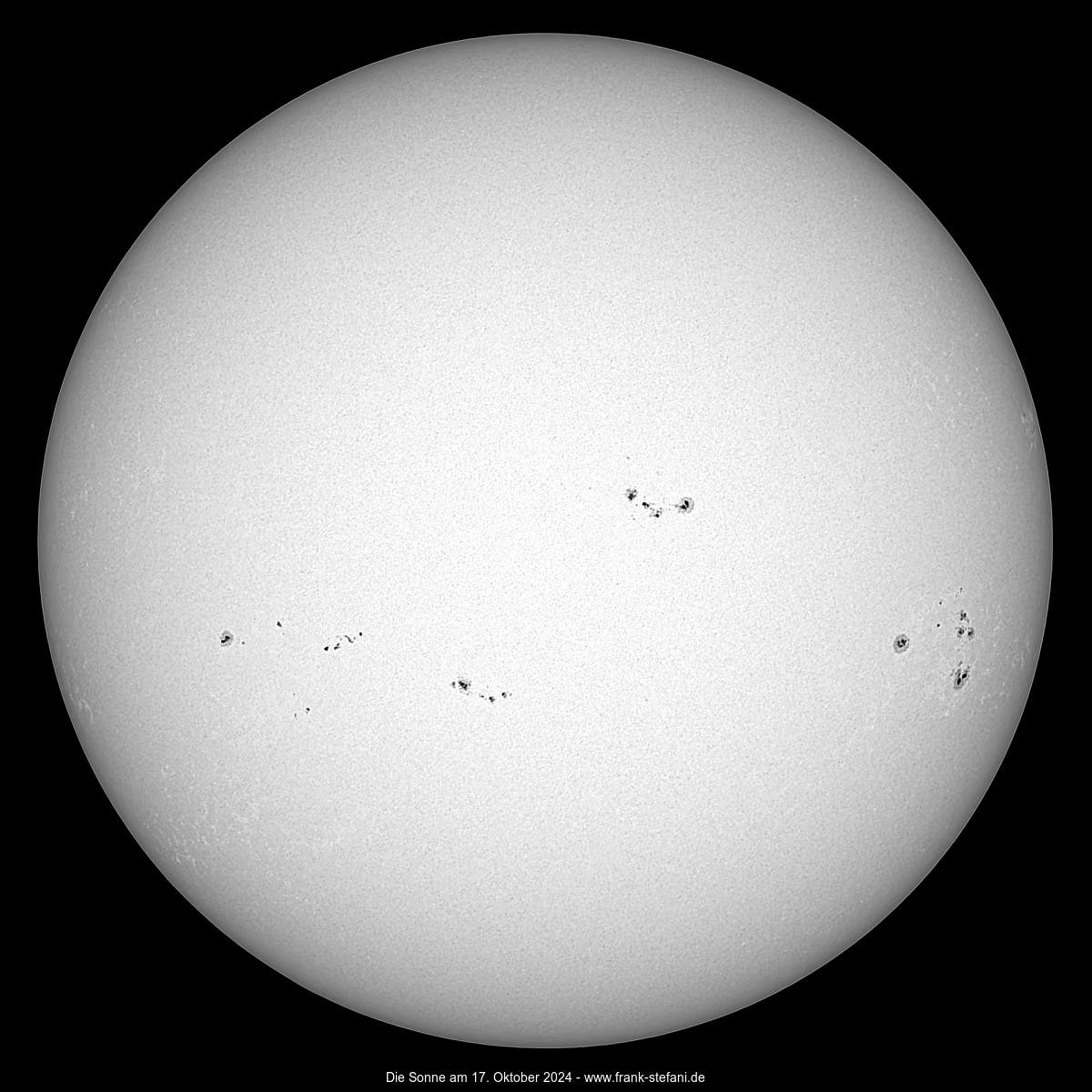 Die Sonne am 17. Oktober 2024