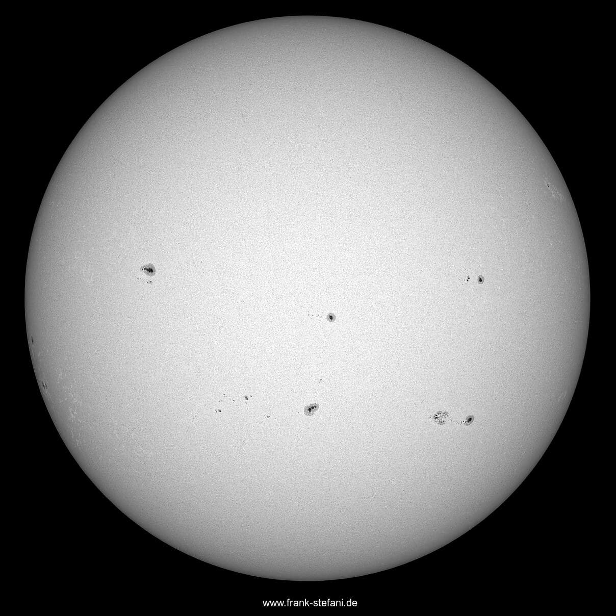 Fleckenparade auf der Sonne am 20. September 2025