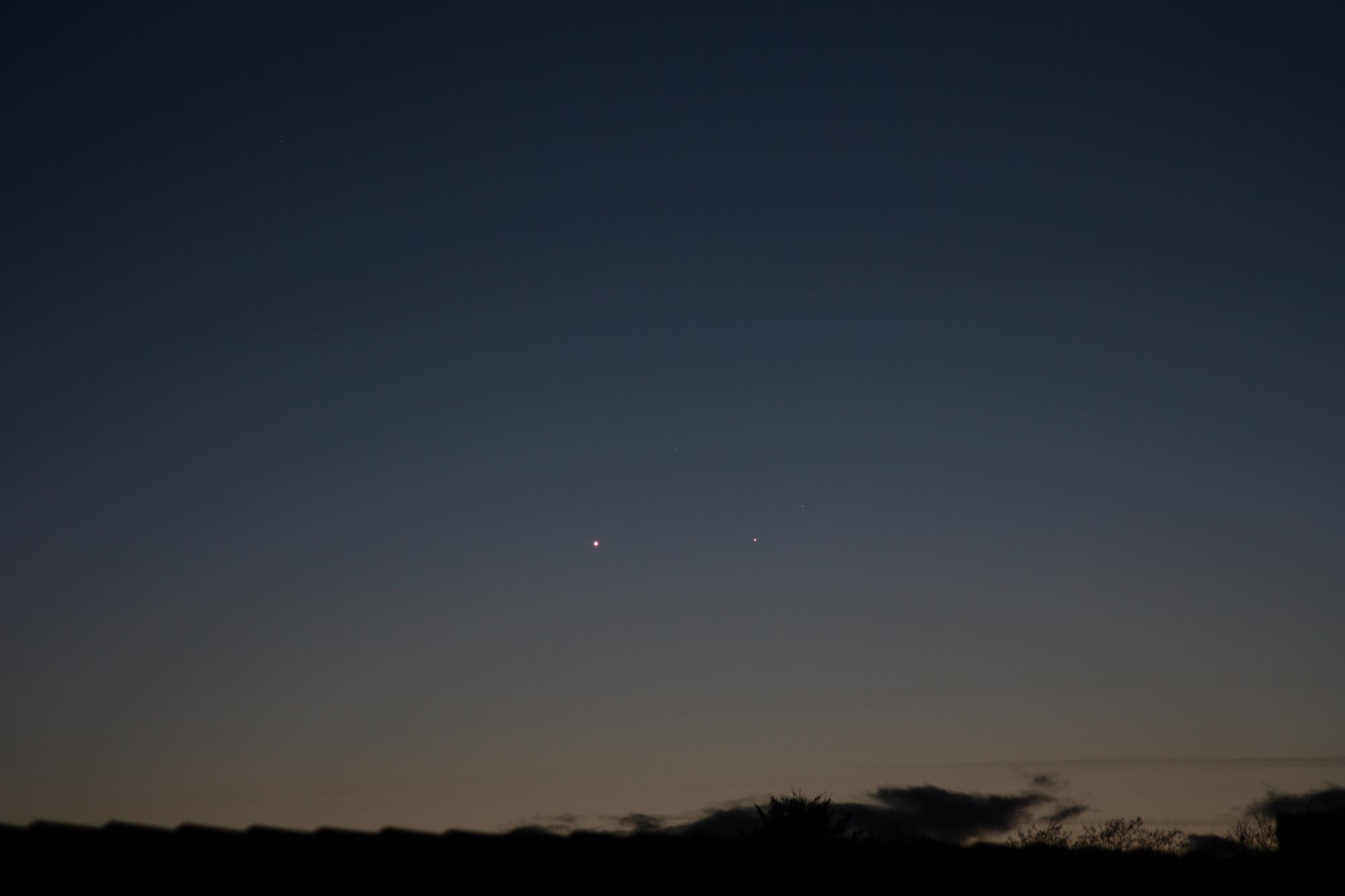 Merkur und Venus am 14. Januar 2015