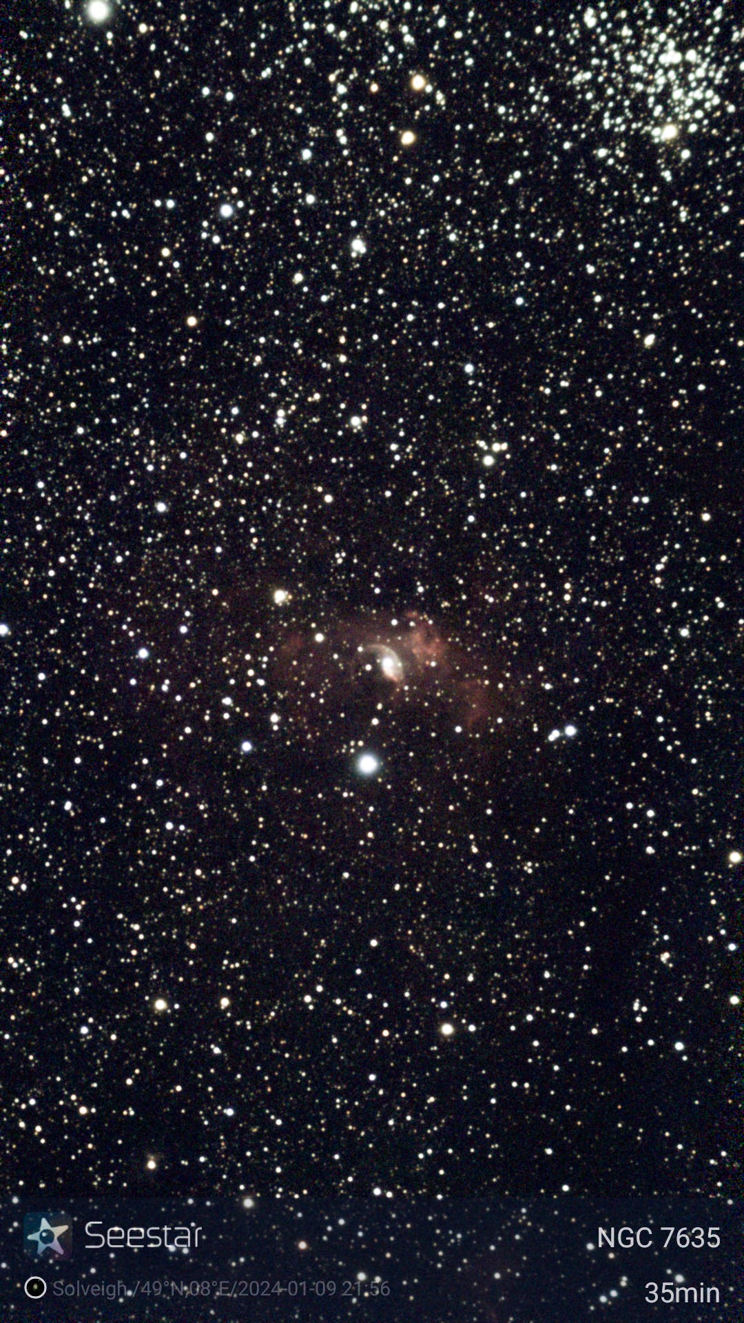 Nebulosa Burbuja NGC 7635 – Espectrógrafo científico
