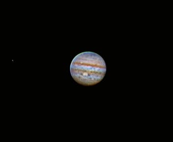 Jupiter mit großem und kleinem roten Fleck
