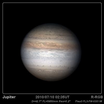 Jupiter am 10.7.2010