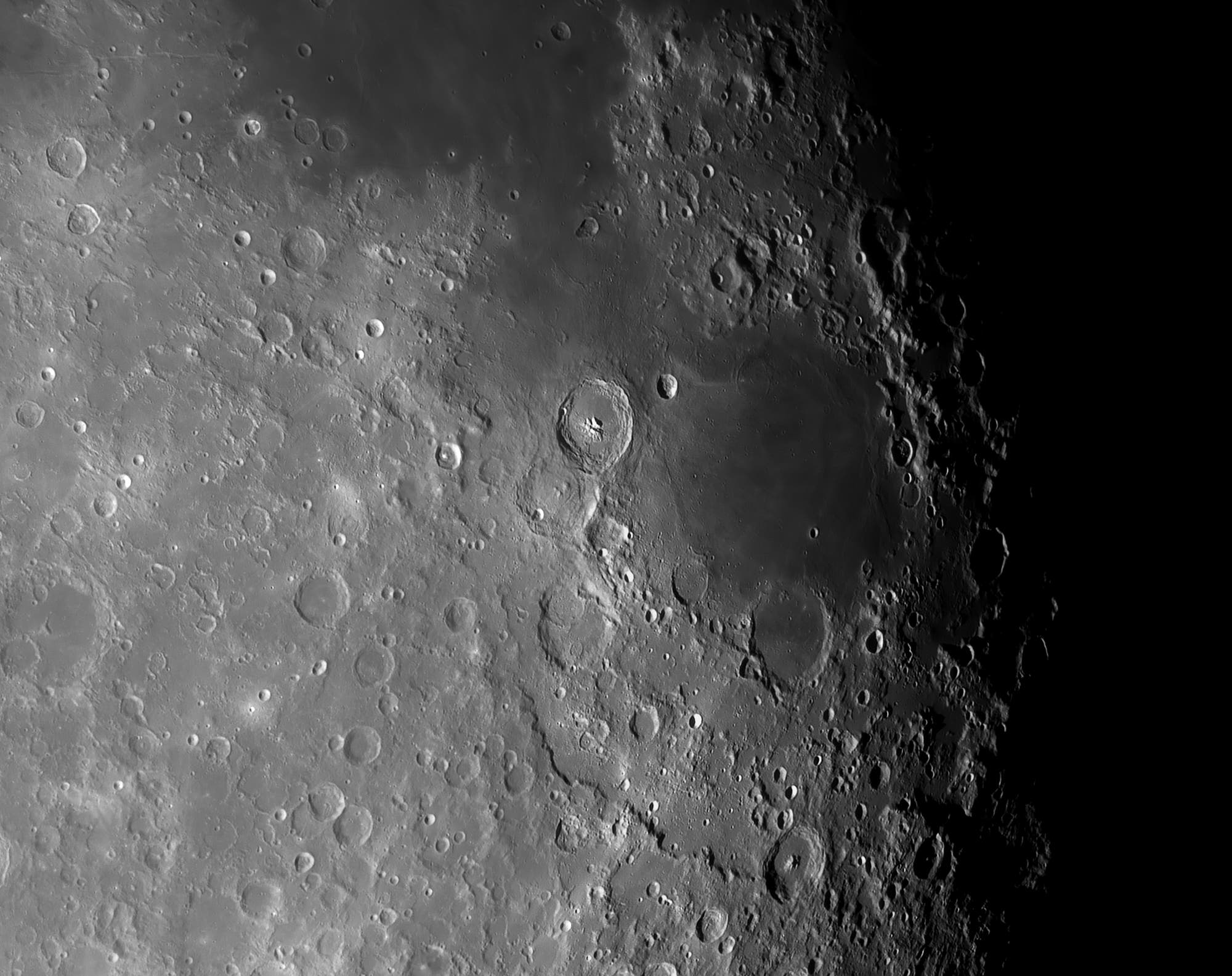 Mare Nectaris, Theophilus, Cyrillus und Catharina