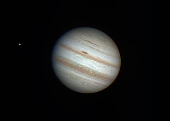 Jupiter und Io am 15.1.2012