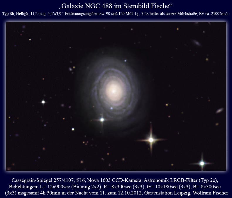 Galaxie NGC 488 im Sternbild Fische