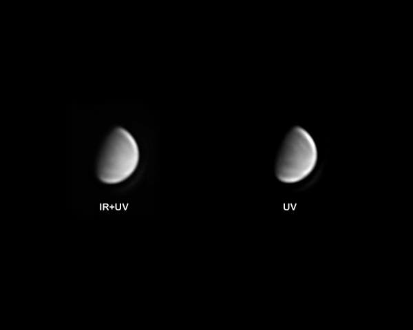 Venus am 5.2.2012 im IR und UV-Licht