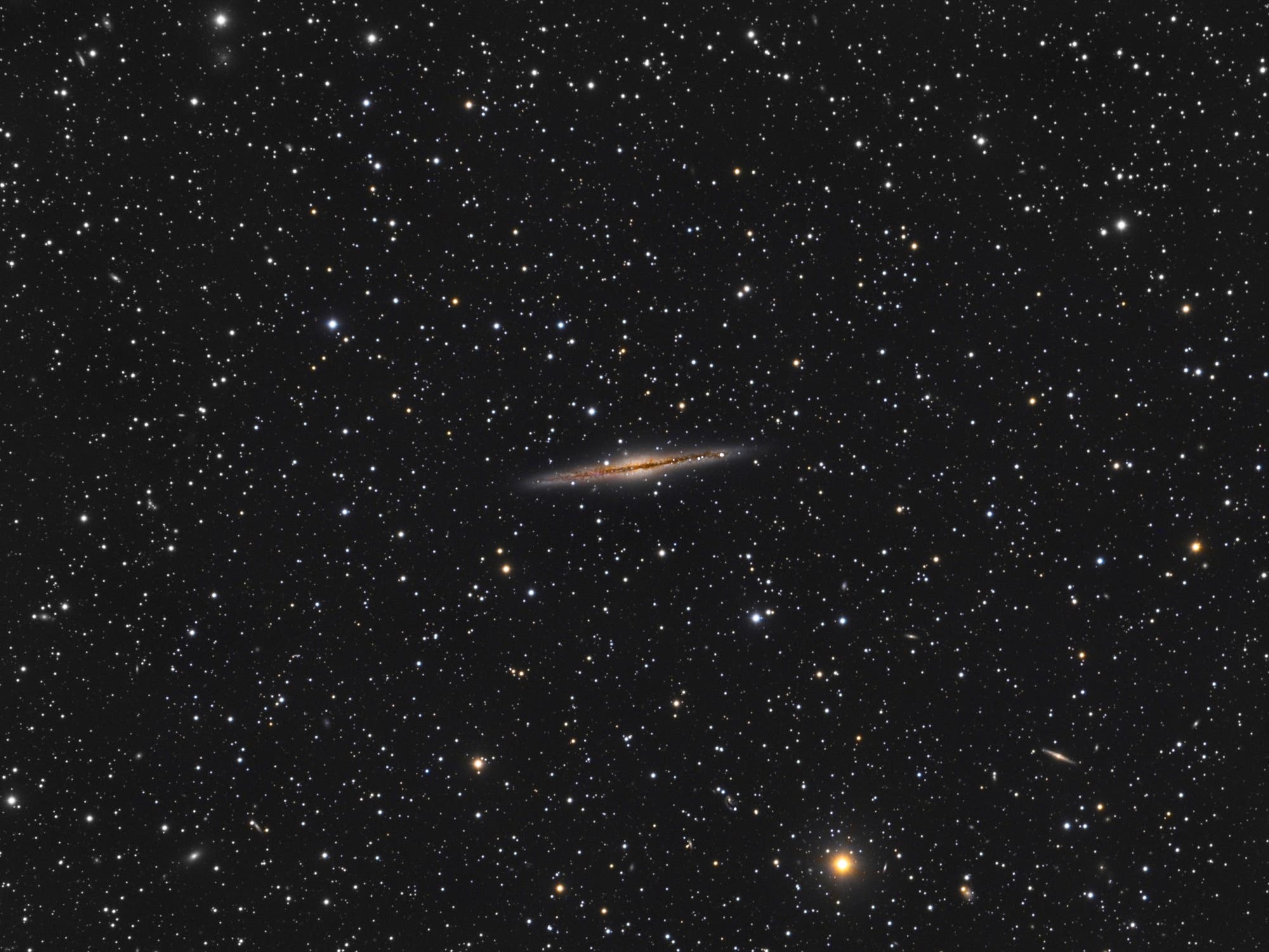 Galaxie NGC 891 in der Andromeda