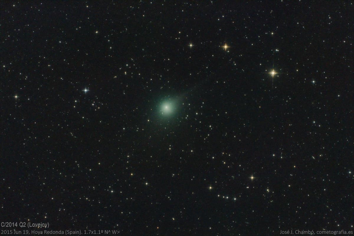 The anti-tail of comet C/2014 Q2 Lovejoy