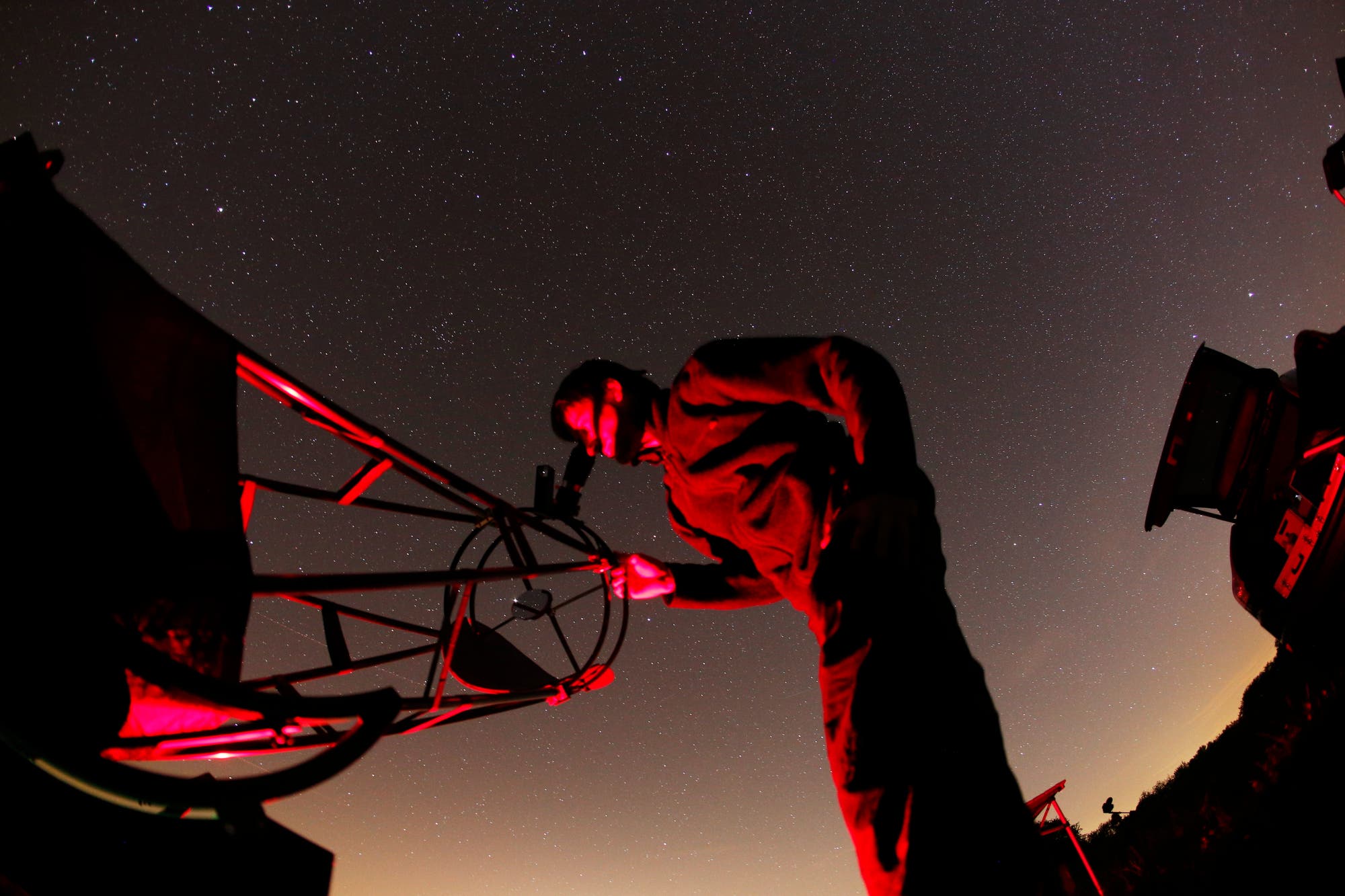 Beobachtungen am Teleskop