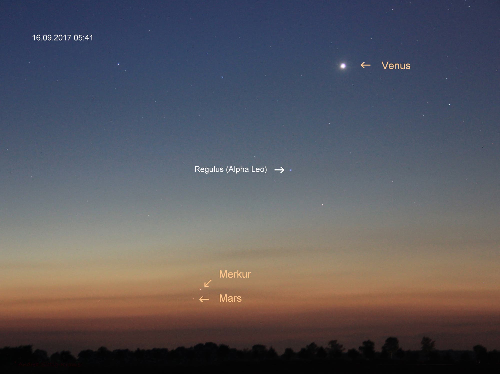 Planetenreigen mit Merkur am Morgen des 16. September 2017 (2))