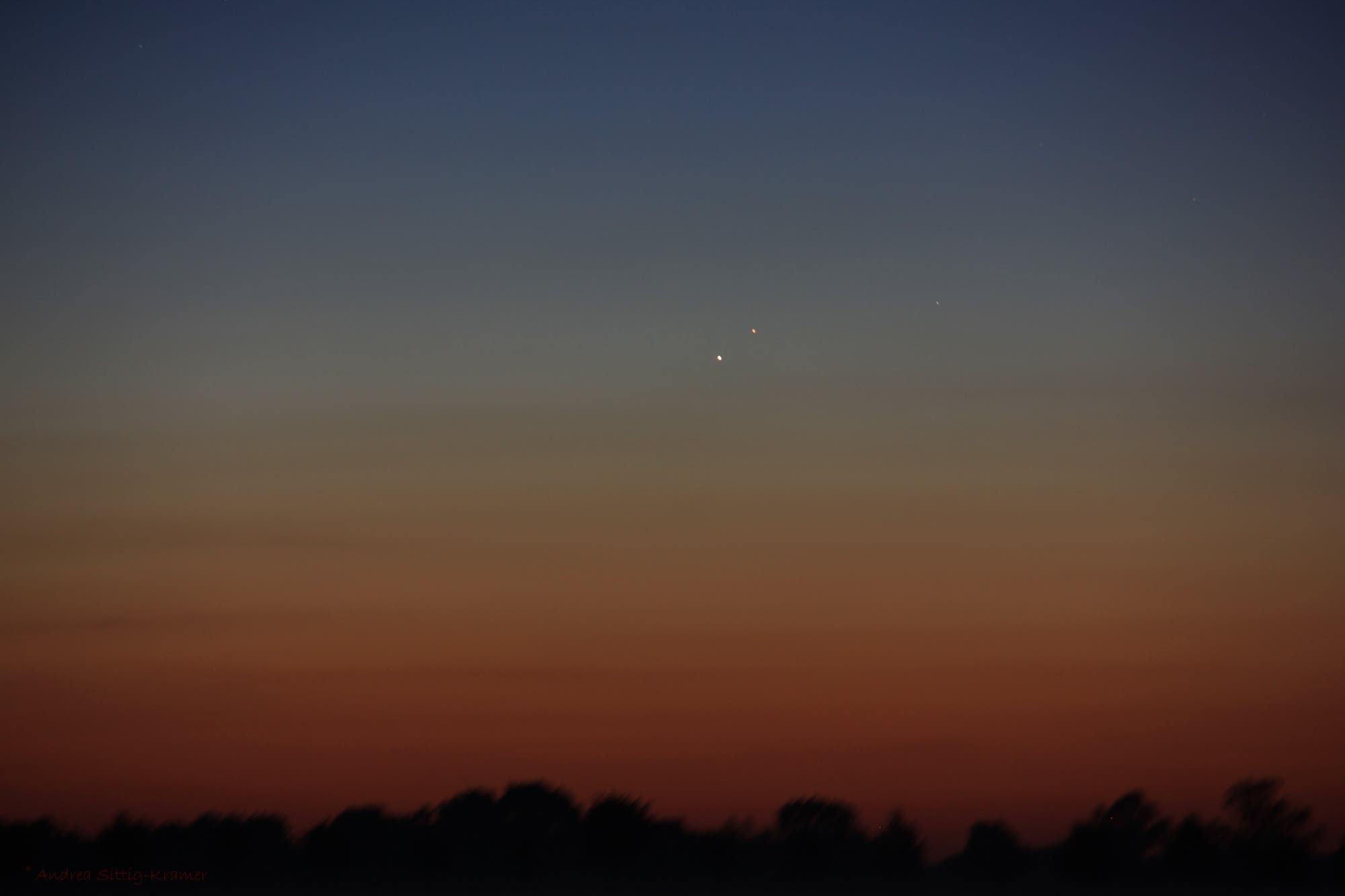 Merkur und Mars am Morgen des 17. September 2017