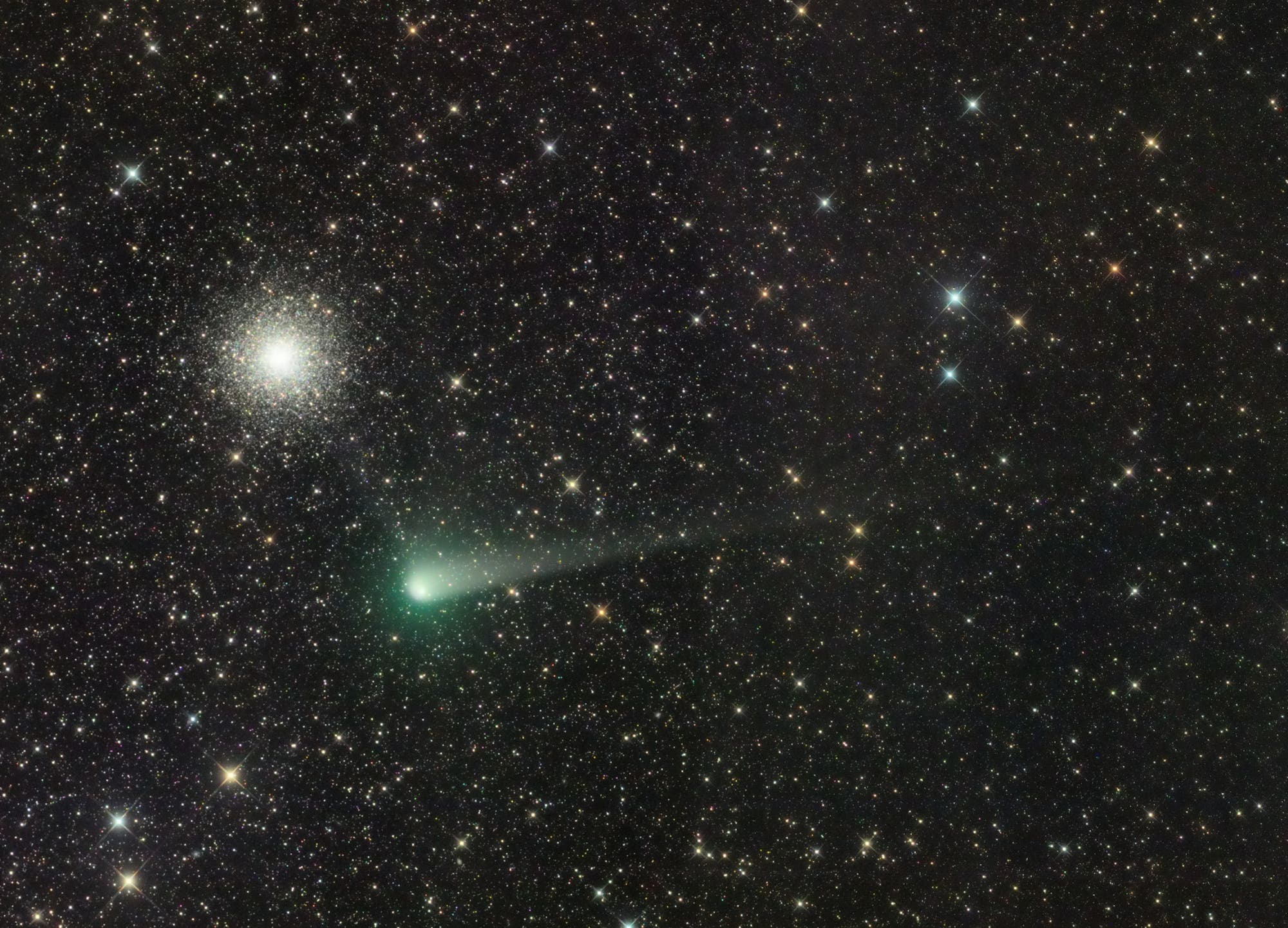 Comet C/2017 K2 (PANSTARRS) and M 10
