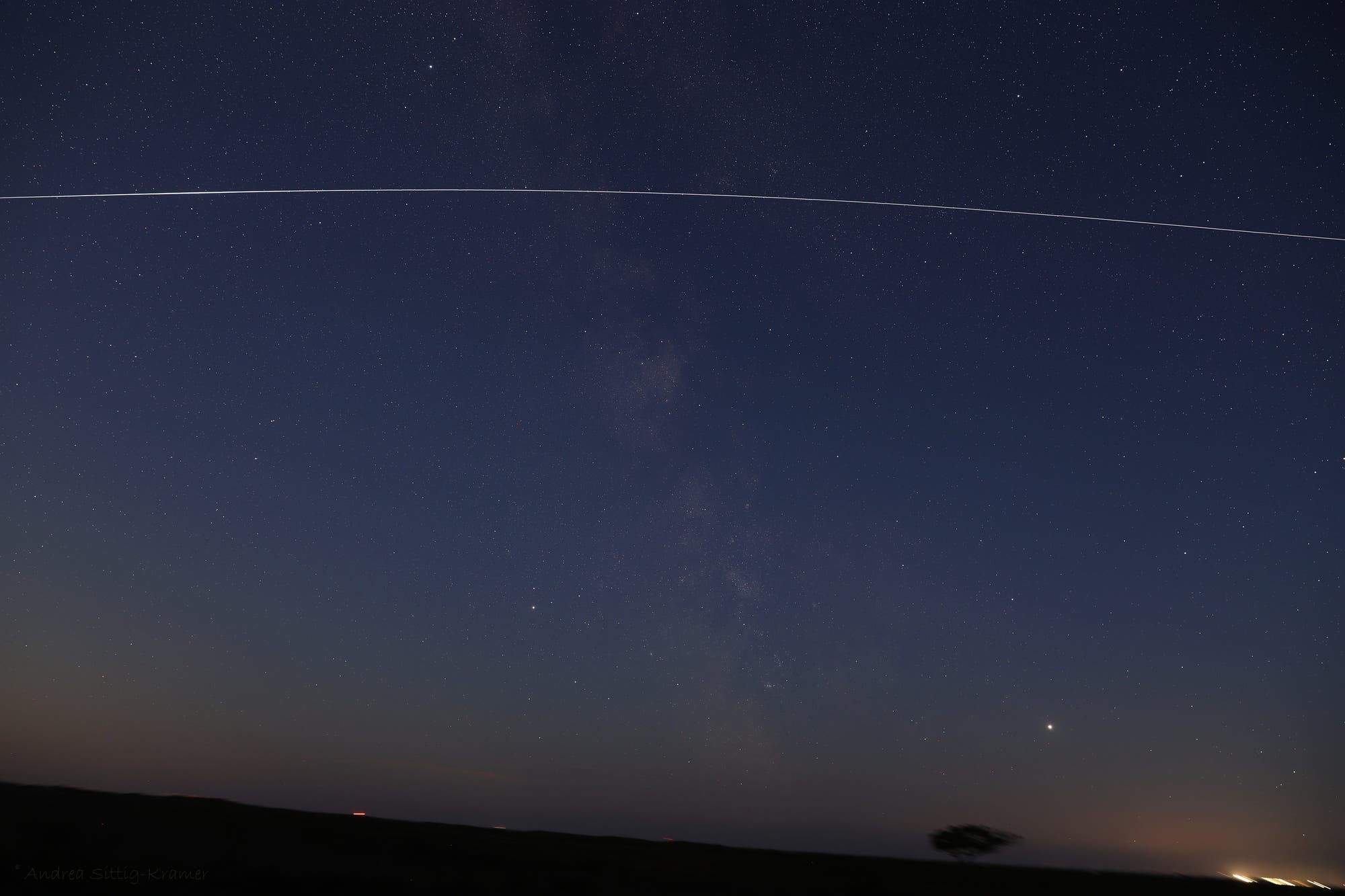 ISS am Abendhimmel über Rømø (1)