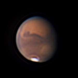 Mars am 20. August 2020 mit kleinem Teleskop aufgenommen
