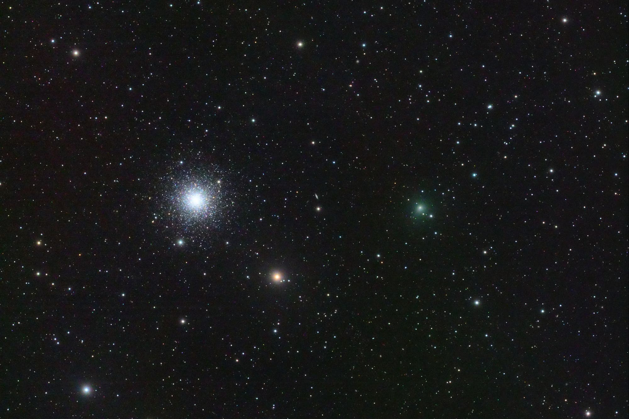 Comet C/2020 T2 (Palomar) and M 3