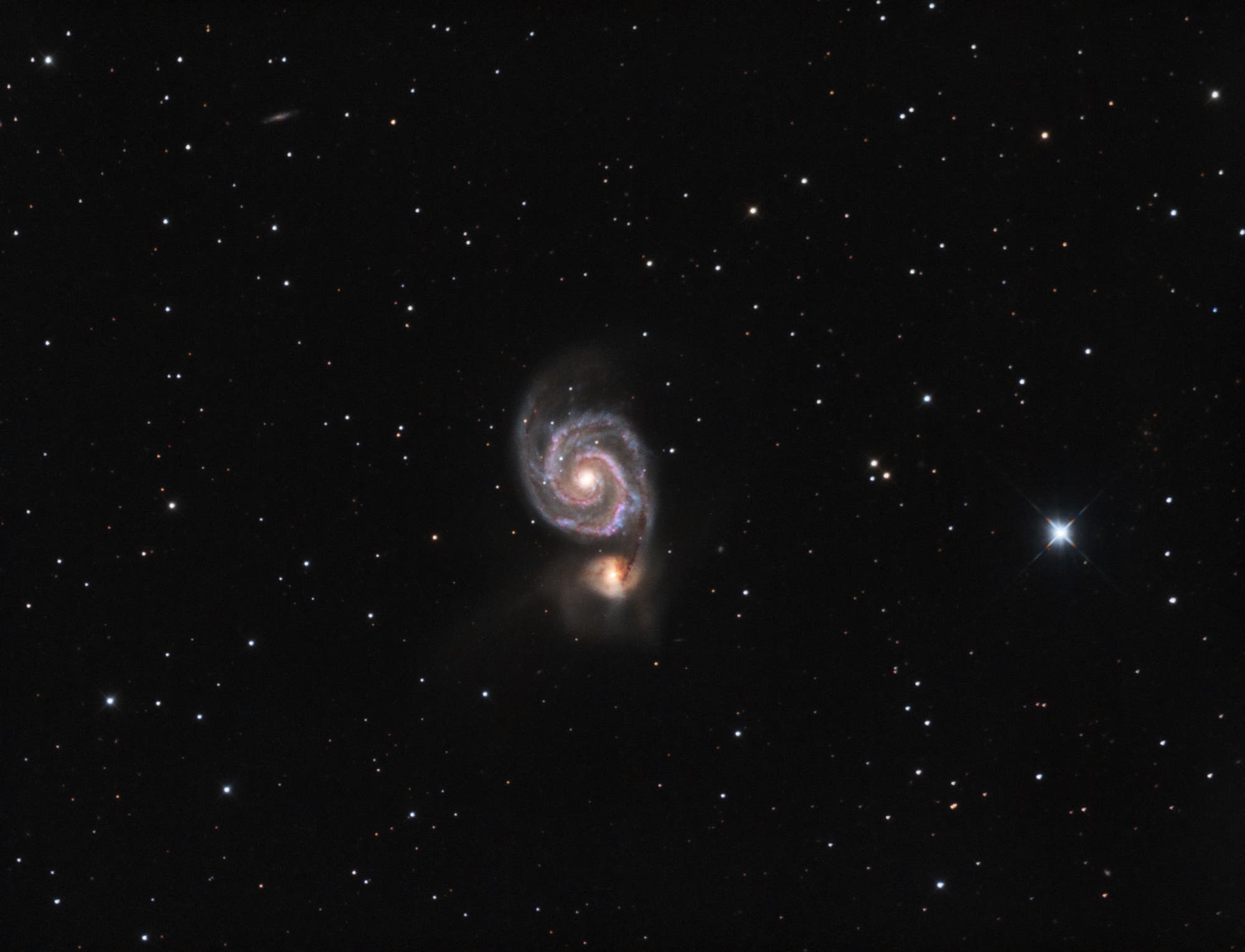 Messier 51 als LRGB H-Alpha