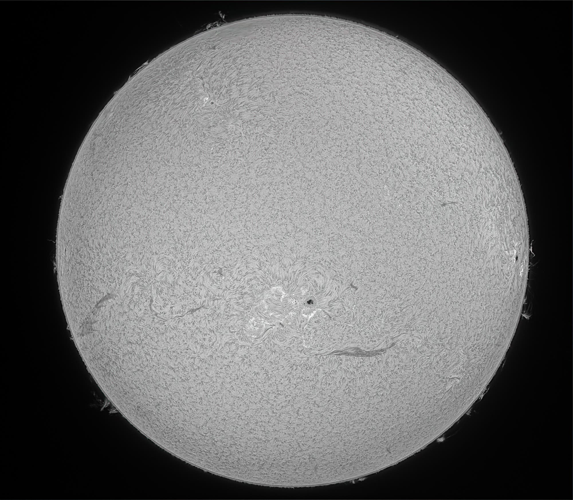 Sonne im H-Alpha-Licht am 3. April 2022